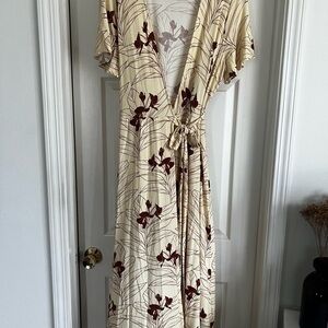 Floral Wrap Dress with Tie Waist